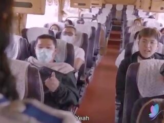 Sesso film tour autobus con tettona asiatico puttana originale cinese av sporco video con inglese sub